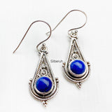 Lapis Lazuli Silver Drop Earring