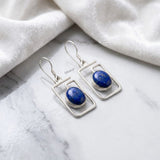 Lapis Lazuli Sterling Silver Earrings India