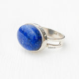 Lapis Lazuli Silver Oval Ring