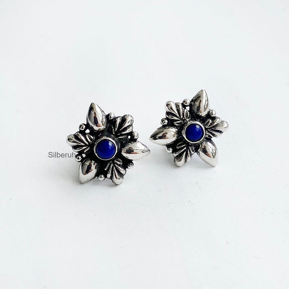 Lapis Lazuli Silver Stud