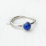 Lapis Lazuli Stacking Silver Ring