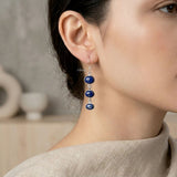 natural lapis lazuli sterling silver earrings women