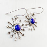 Lapis Lazuli Sun Silver Earring