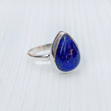 Lapis Lazuli Teardrop Silver Ring