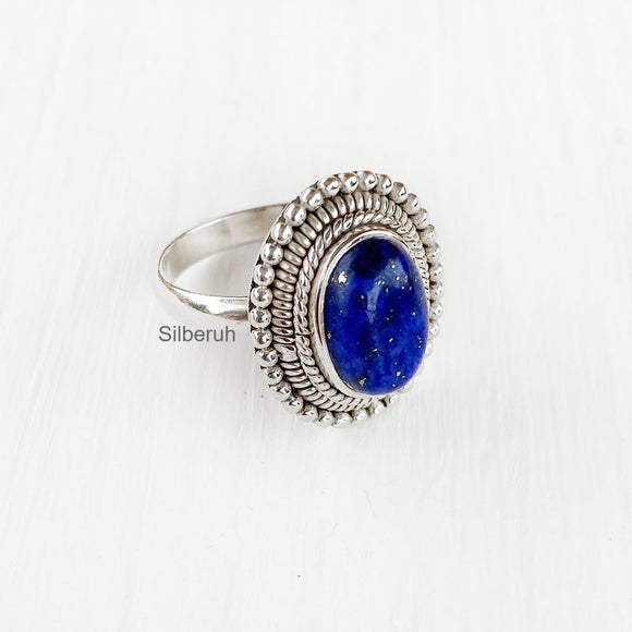 6mm Lapis Lazuli Ring Thin Rose Gold Wedding Bands Womens Meteorite Ri–  Pillar Styles