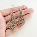 Leaf Silver Jali Earring
