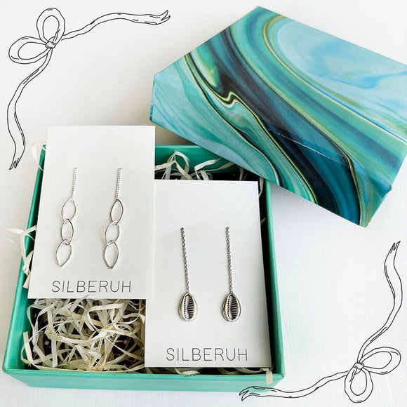 Leaf & Cowrie Silver Gift Set