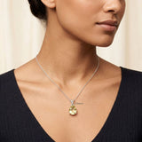 yellow gemstone silver pendant teardrop design
