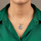 Silberuh leo sterling silver pendant