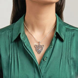 Silberuh leopard sterling silver pendant