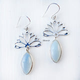 Lotus Opalite Silver Earring