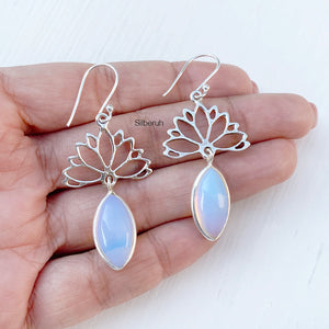 Lotus Opalite Silver Earring