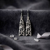 spiritual lotus jewellery silver earrings