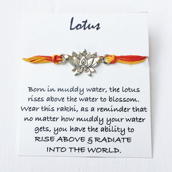 Lotus Silver Rakhi