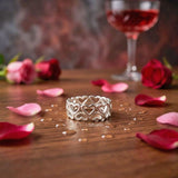 love heart sterling silver ring for women