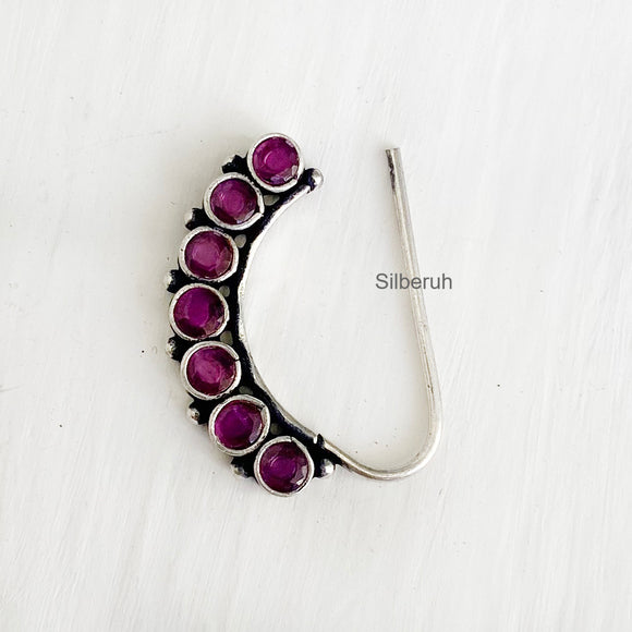 Maharashtrian Facetted Garnet Silver Nath