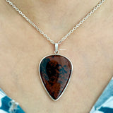 Mahogany Obsidian Silver Pendant