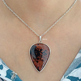 Mahogany Obsidian Silver Pendant