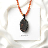 Mahogany Obsidian & Orange Onyx Threaded Necklace