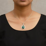 Malachite Drop Pendant  Natural Gemstone Jewelry