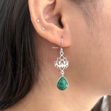 925 Silver Malachite Earrings