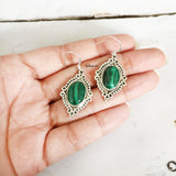 Malachite Silver Earring