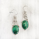 Malachite Silver Earring