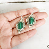 Malachite Silver Earring