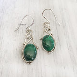 Malachite Silver Earring