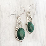 Malachite Silver Earring