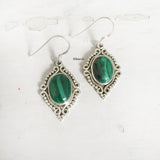 Malachite Silver Earring