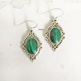 Malachite Silver Earring