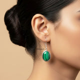 Malachite Silver Earring