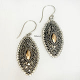 Marquise Silver Gold Earring