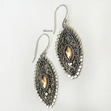 Marquise Silver Gold Earring