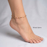 CZ Silver Anklet
