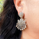 Moh Peacock Silver Earring