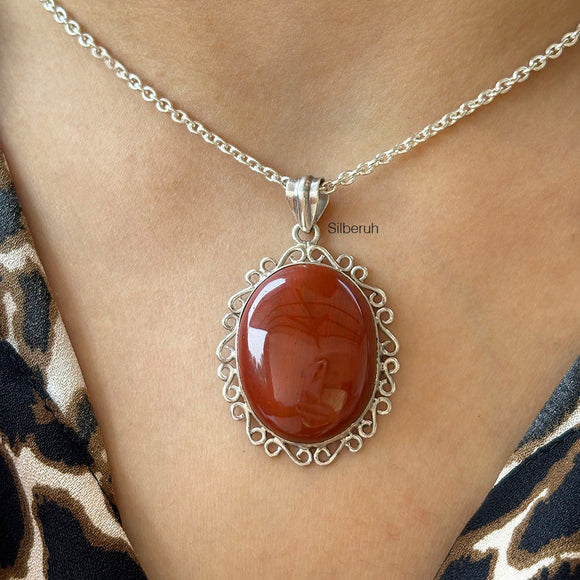 Mookaite Jasper Silver Pendant