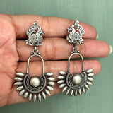 Mor Pankh Silver Earring