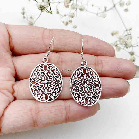 Moroccan Jali Silver Earring