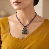 Moss Agate Threaded Necklace