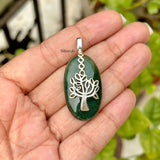 Moss Agate Tree of Life pendant 925 sterling silver