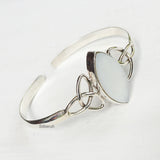 Mother Of Pearl Silver Celtic Kada