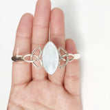 Mother Of Pearl Silver Celtic Kada