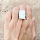 Mother Of Pearl Silver Ring