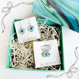 Mother of Pearl Evil Eye Silver Gift Set