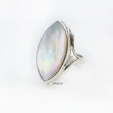 Mother of Pearl Marquise Silver Ring