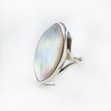 Mother of Pearl Marquise Silver Ring