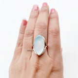 Mother of Pearl Marquise Silver Ring
