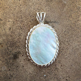 Mother of Pearl Oval Silver Pendant